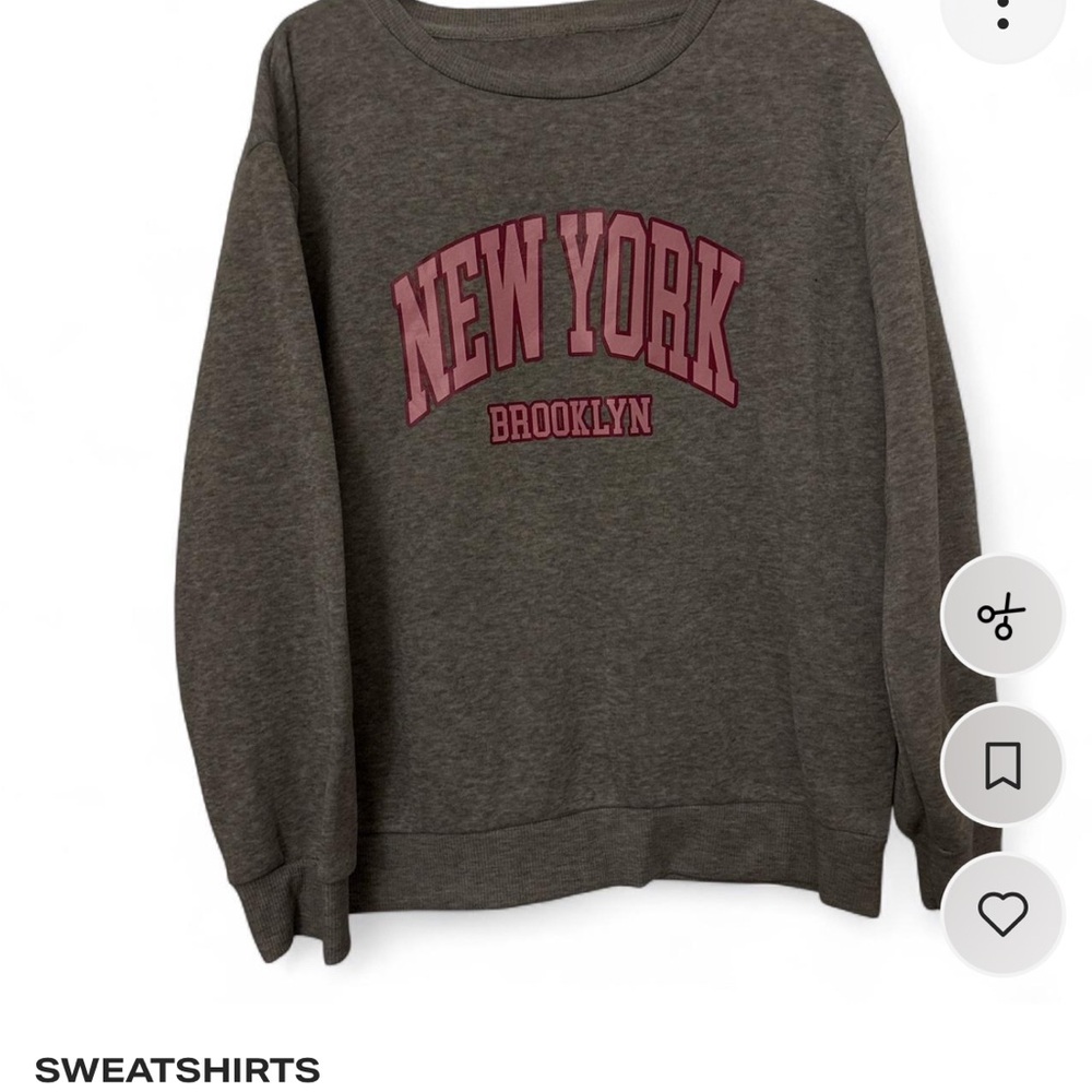 Gray New York Brooklyn Women's Sweater
